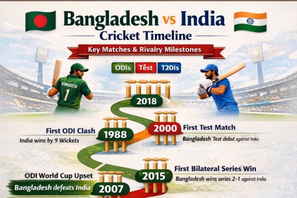 bangladesh national cricket team vs india national cricket team timeline